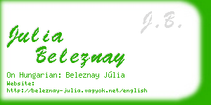 julia beleznay business card